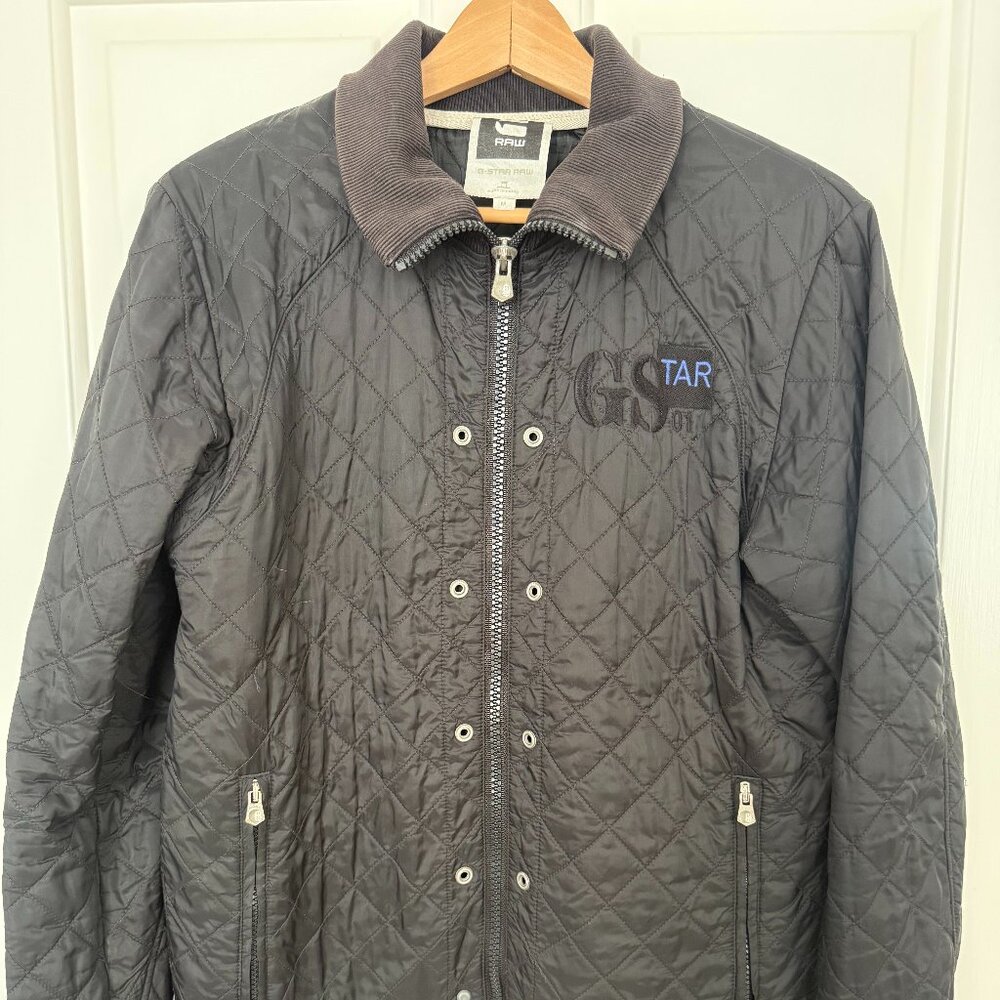 G-Star Raw Black Quilted Jacket – Men’s Medium – Lightweight Layer